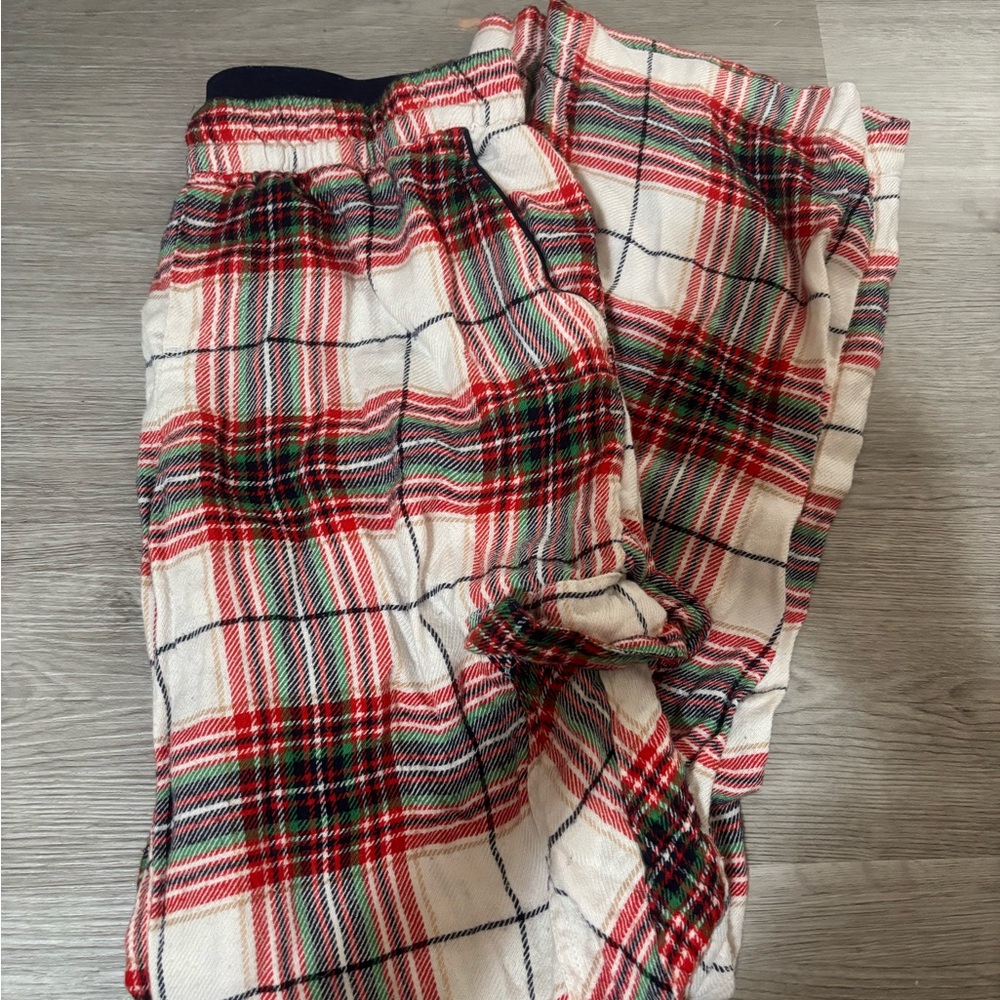 Aerie Red and White Plaid Joggers